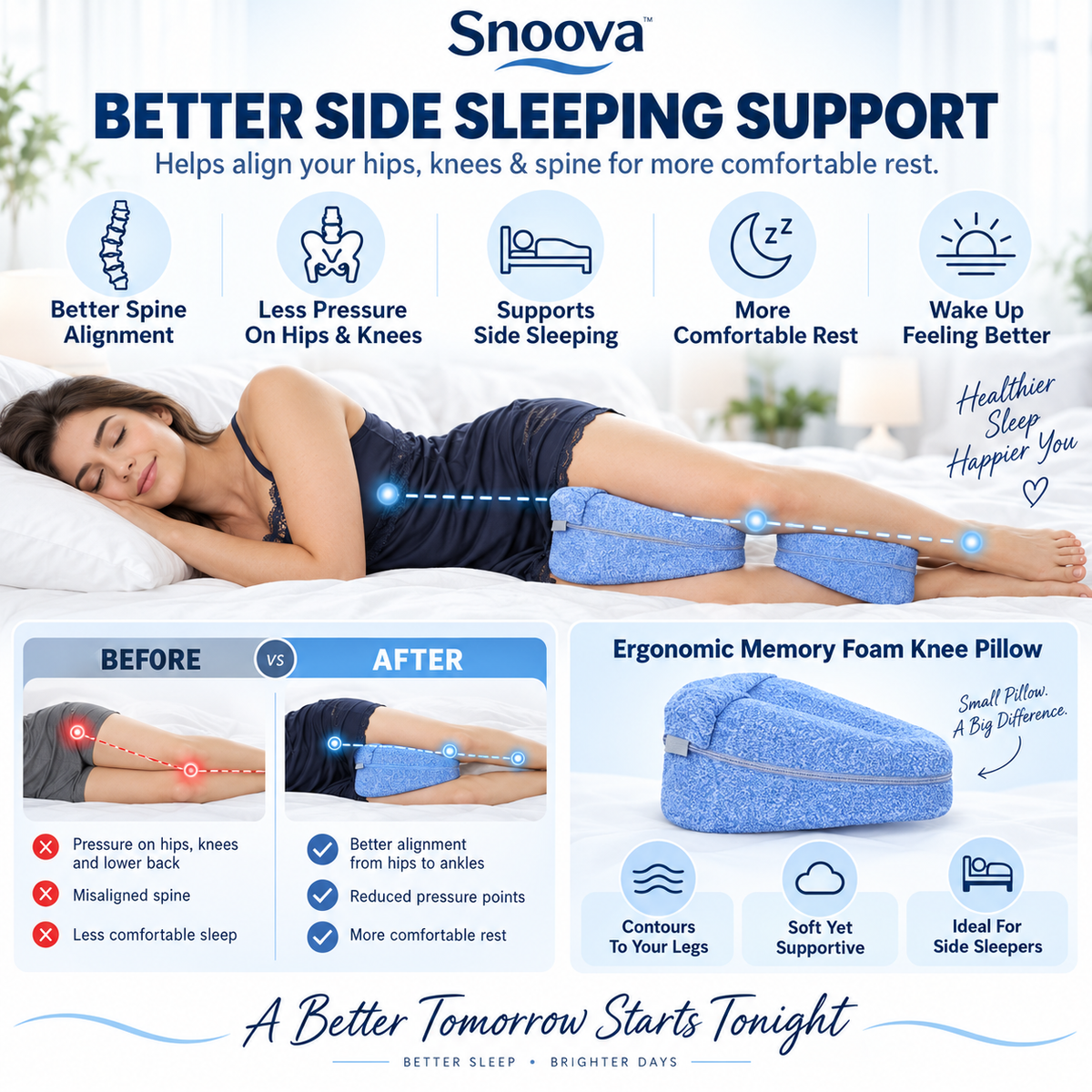 Snoova Ergonomic Leg Pillow