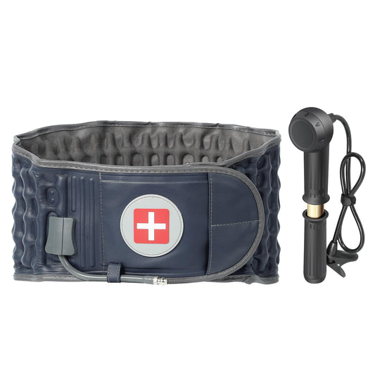 Oramuon Decompression Belt for Lower Back Pain Relief and Lumbar Support Spinal Decompression Belt for Woman and Men One Size Fits 29-49 inches Waist Decompression Back Brace for Sciatica (Blue)